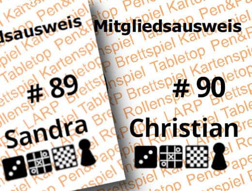 Zwei Mitgliedsausweise vom Anderwelt e.V.